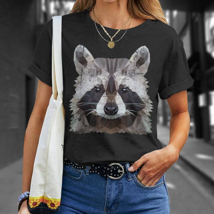 Raccoon Vintage Polygon Raccoon T-Shirt Geschenke für Sie