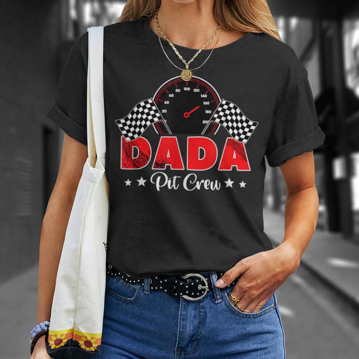 Race Car Racing Family Dada Pit Crew Birthday Party T-Shirt Gifts for Her