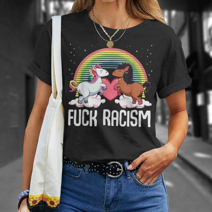 Racism Unicorn Anti Racism T-Shirt Geschenke für Sie