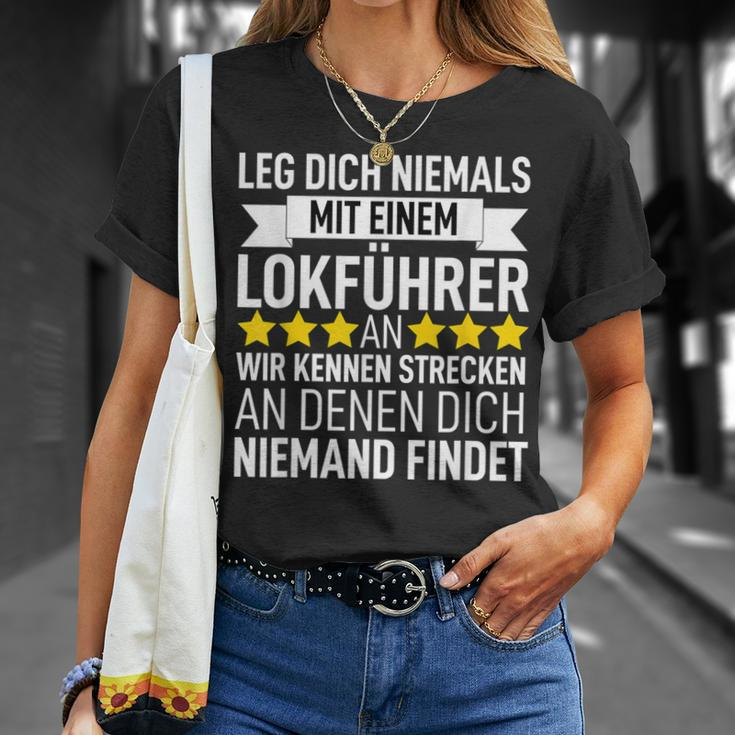 Railway Leg Dich Niemals Mit Ein Lokführer An T-Shirt Geschenke für Sie