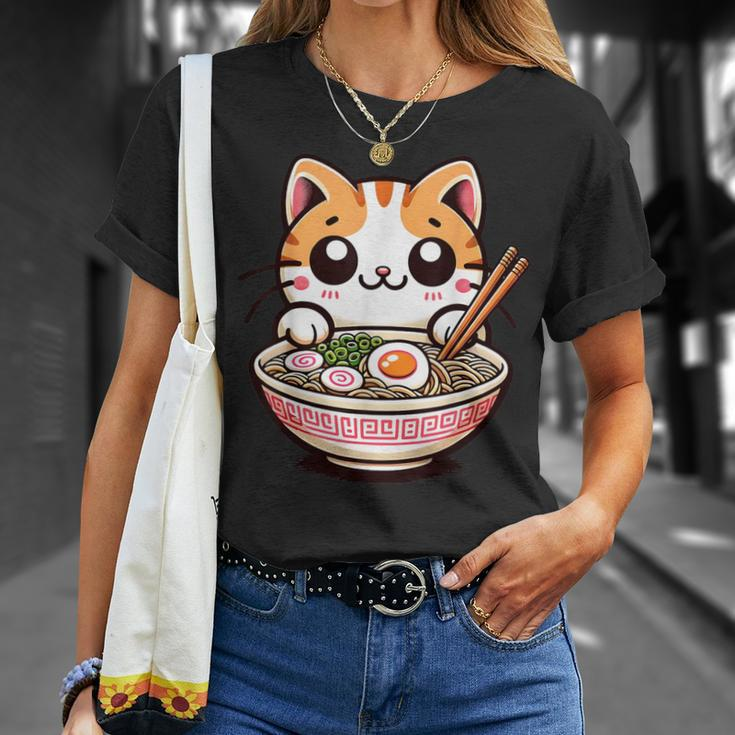 Ramen Cat Kawaii Anime Cat Ramen Lover Sweet T-Shirt Gifts for Her