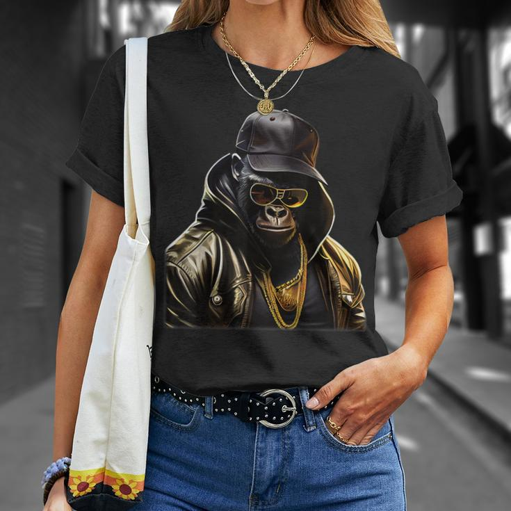 Rapper Gorilla I Retro Hip Hop I Gorilla Hip Hop Gangster T-Shirt Geschenke für Sie