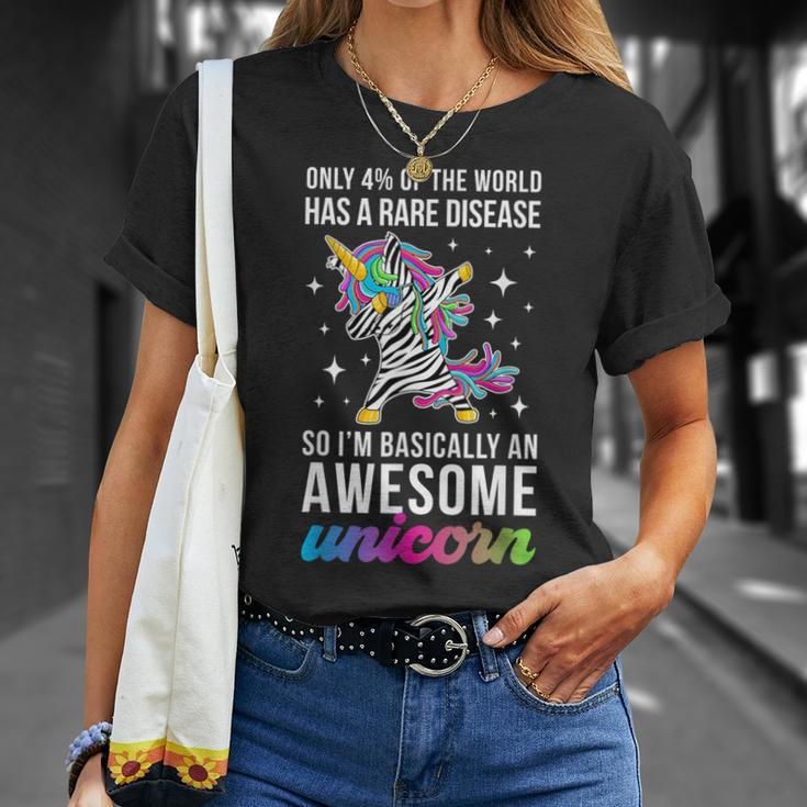 Rare Disease Warrior Unicorn Rare Disease Awareness T-Shirt Gifts for Her
