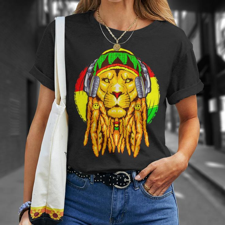 Rastafarian Lion Leo Horoscope Zodiac Sign Rasta Women T-Shirt Gifts for Her
