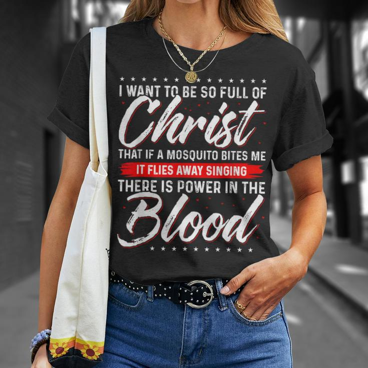 There Is Power In The Blood Jesus Lover T-Shirt Gifts for Her