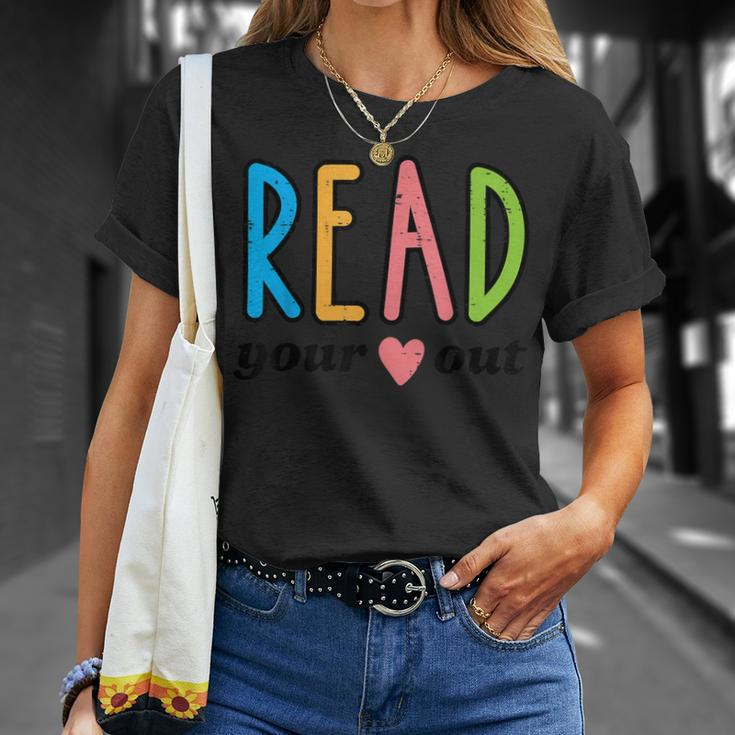 Read Your Heart Read Reading Librarian Book Across America T-Shirt Gifts for Her