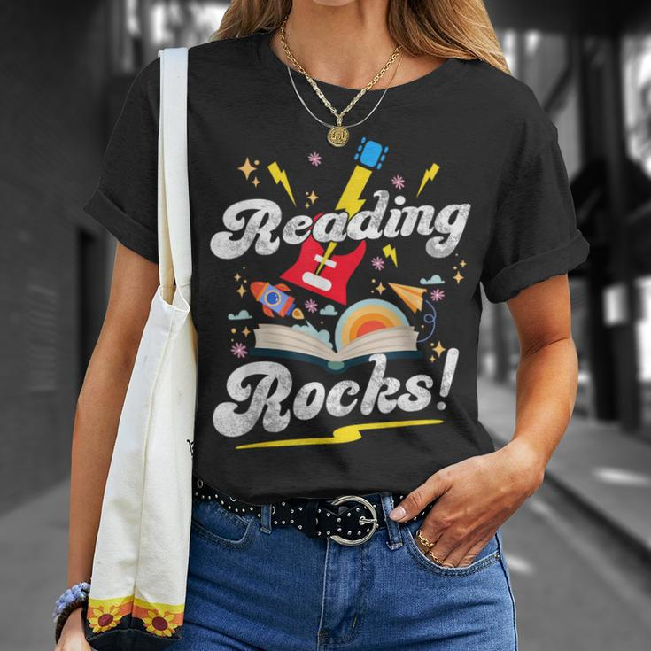 Reading Rocks Quotes For National Reading Month 2024 T-Shirt Gifts for Her
