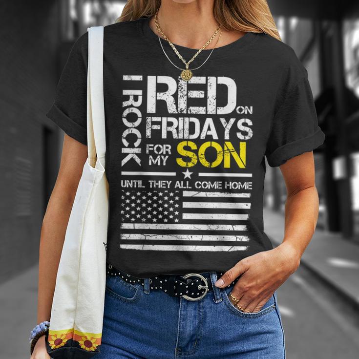 Red Friday Military Dad Wear Red For My Son T-Shirt Gifts for Her