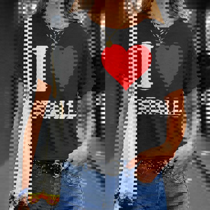 Red Heart I Love Niall T-Shirt Gifts for Her