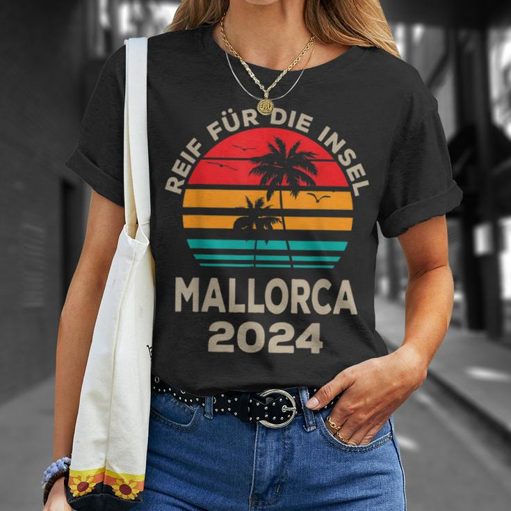 Reif Für Der Island Mallorca 2024 Palm Trees Sunset Outfit T-Shirt Geschenke für Sie