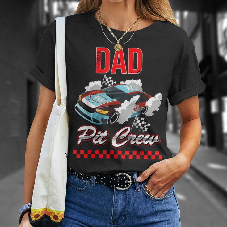 Rennwagen Geburtstagsfeier Rennen Familie Papa Pit Crew Männer Junge T-Shirt Geschenke für Sie