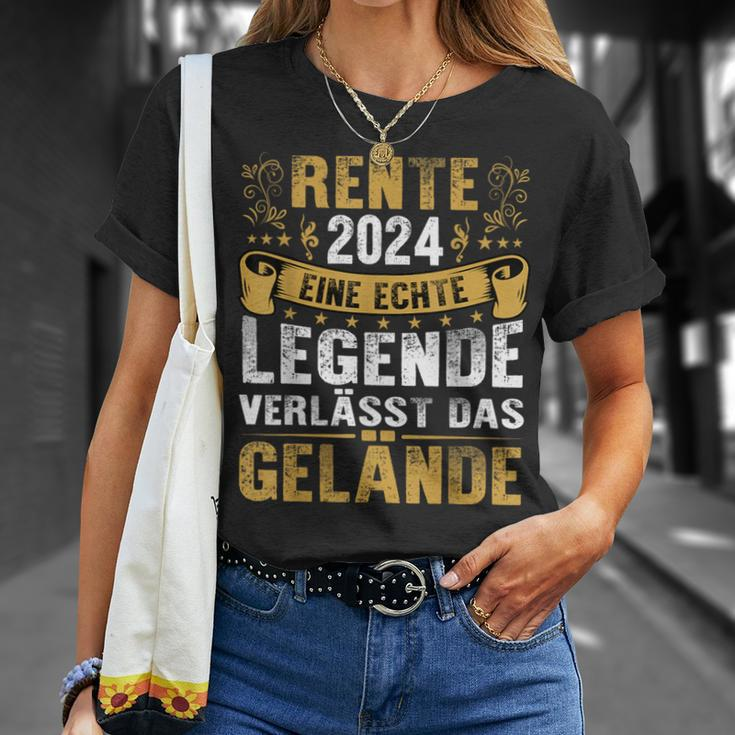 Rente 2024 Eine Echte Legende Verlässt Das Gelände Rentner T-Shirt Geschenke für Sie