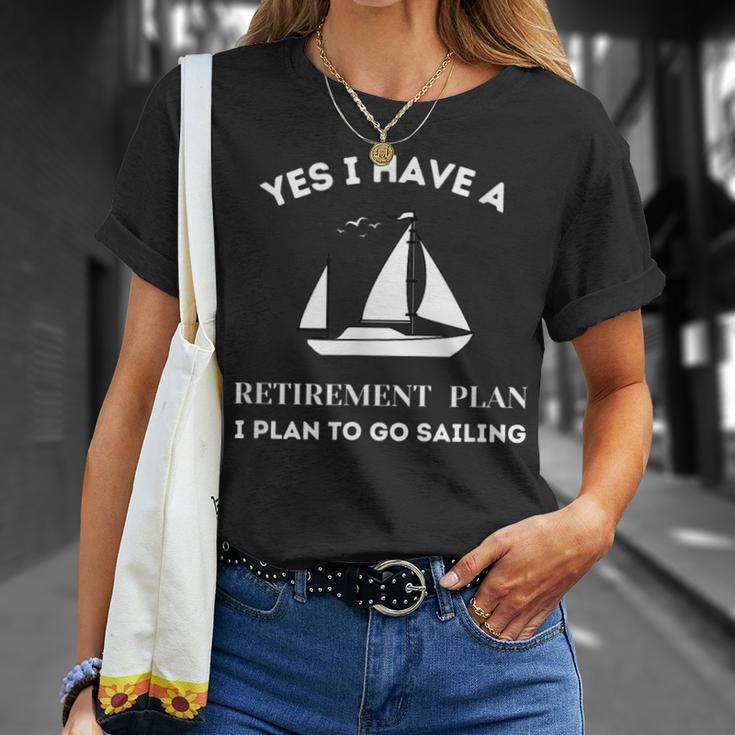 Rente Rentner Segler Segeln Kapitän Segelboot T-Shirt Geschenke für Sie