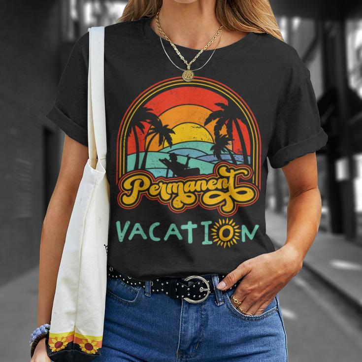 Rentner Permanent Vacation Renteneintritt Urlaub T-Shirt Geschenke für Sie