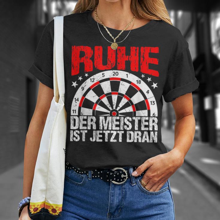 Rest Der Meister Ist Jetzt Dran Dart Spieler Schwarzes T-Shirt Geschenke für Sie