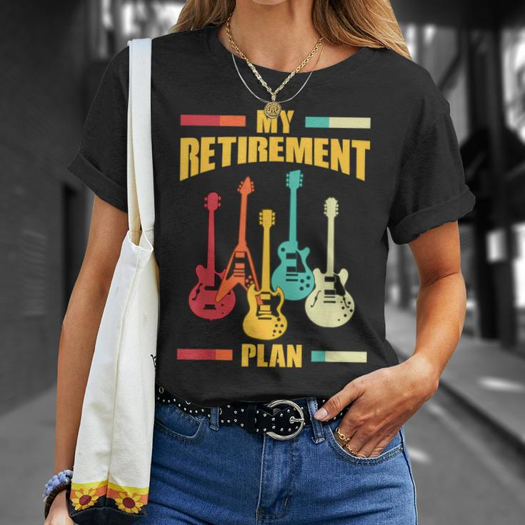 My Retirement Plan Electric Guitar Musical String Instrument T-Shirt Gifts for Her