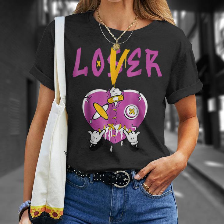 Retro 1 Brotherhood Loser Lover Heart Dripping Shoes T-Shirt Gifts for Her