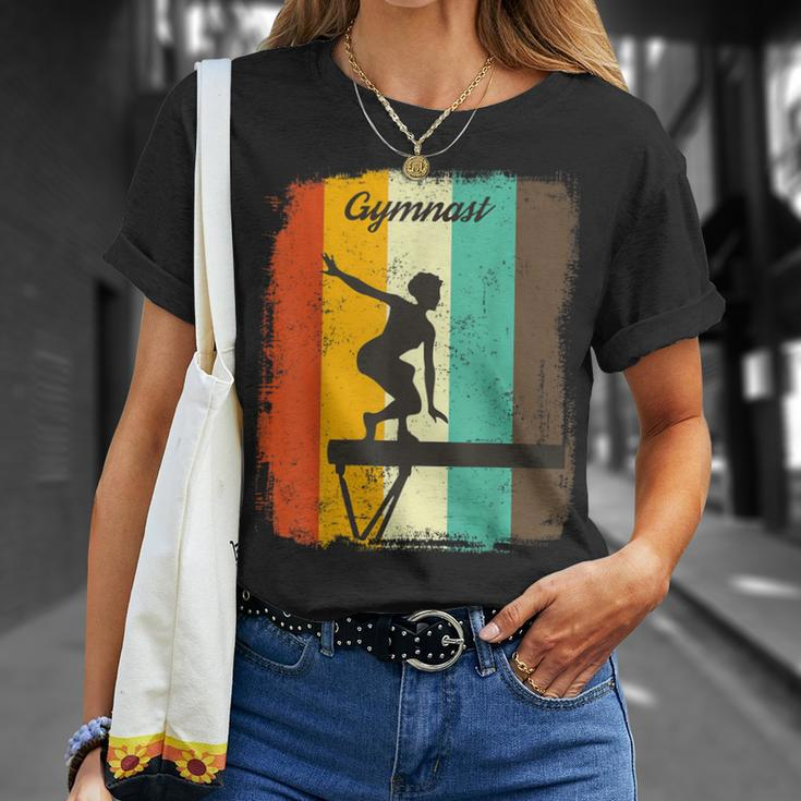 Retro Balance Beam Gymnast For Gymnastics Lovers T-Shirt Gifts for Her