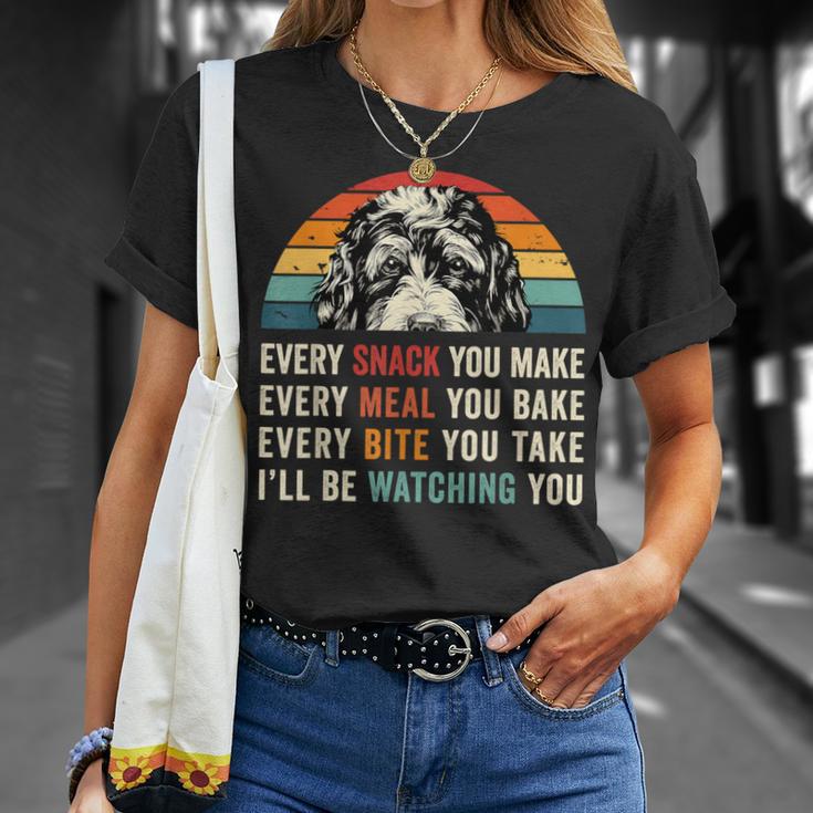 Retro Every Snack You Make Every Meal You Bake Doodle Dog T-Shirt Gifts for Her