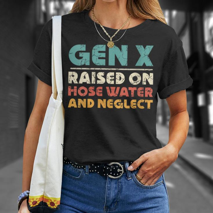 Retro Gen X Raised On Hose Water And Neglect Vintage T-Shirt Gifts for Her