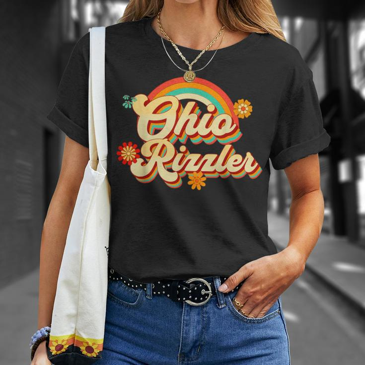 Retro Ohio Rizzler Ohio Rizz Ironic Meme Quote T-Shirt Gifts for Her