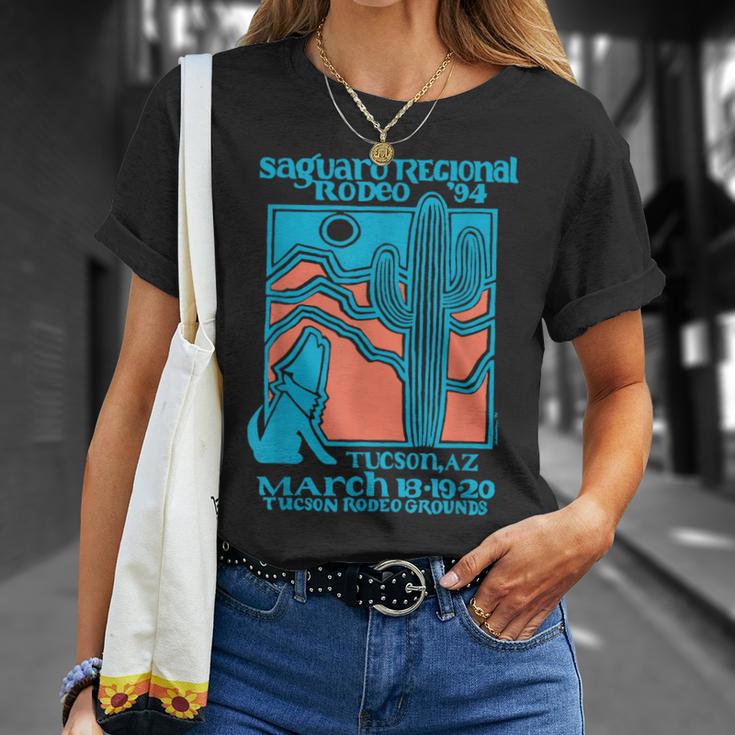 Retro Rodeo Saguaro Tucson Arizona Vintage T-Shirt Gifts for Her