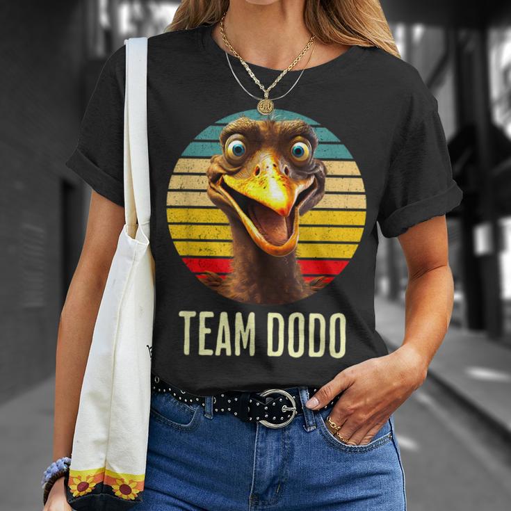 Retro Team Dodo T-Shirt mit Vintage Sonnenuntergang und Vogel Design Geschenke für Sie