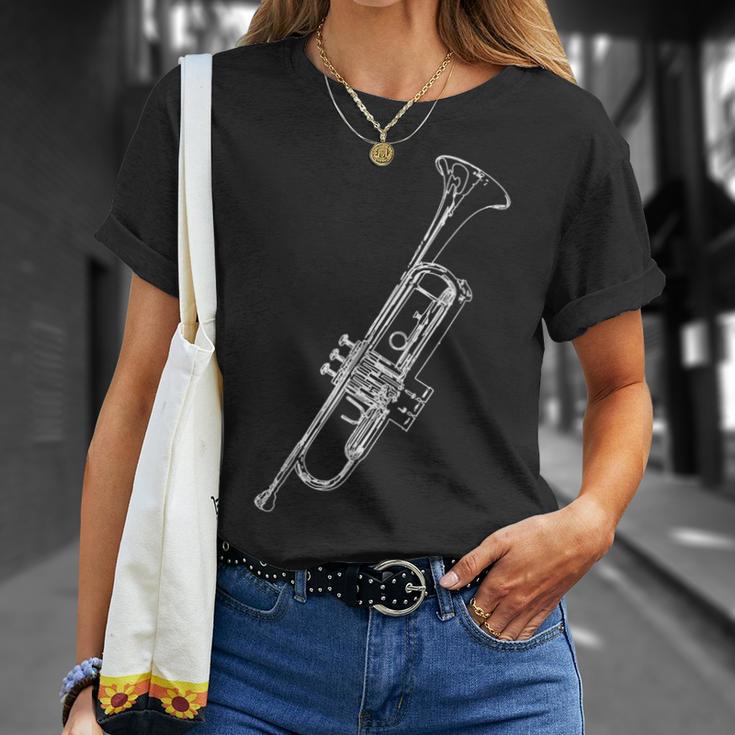 Retro Trumpet Sketch For Trumpet T-Shirt Geschenke für Sie