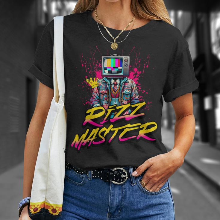 Retro Tv Head Rizz Master Vintage Cool Kid Statement T-Shirt Gifts for Her