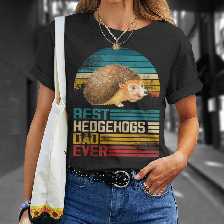 Retro Vintage Best Hedgehogs Dad Ever T-Shirt Gifts for Her