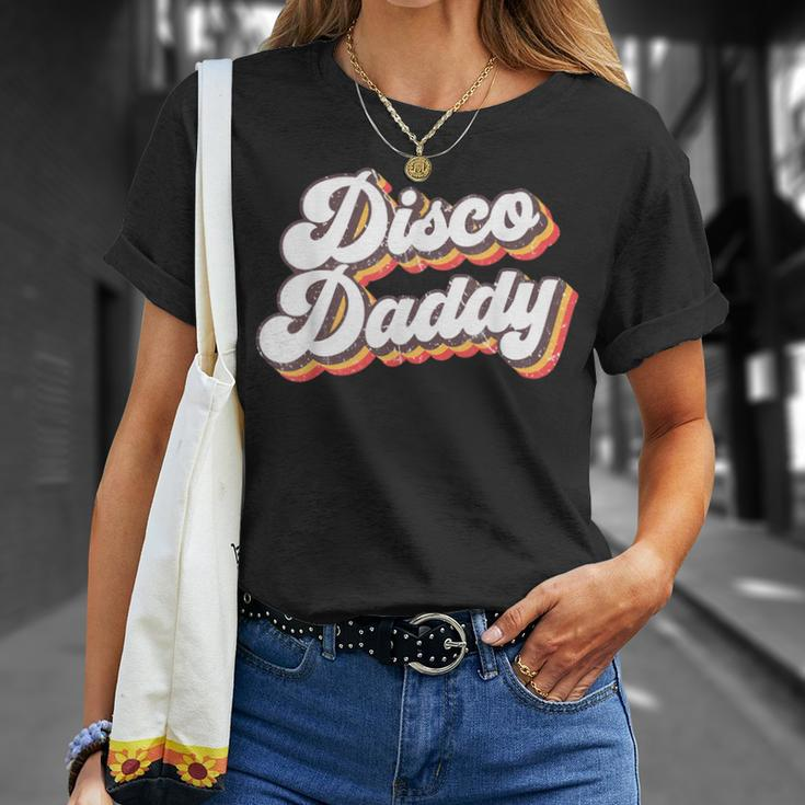 Retro Vintage Disco Daddy 70S Party Costume Dad Fathers Day T-Shirt Gifts for Her