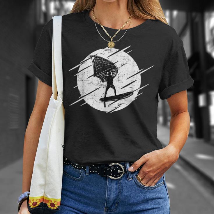 Retro Wing Foil Wing Surf Moon Surfer Foiler T-Shirt Geschenke für Sie