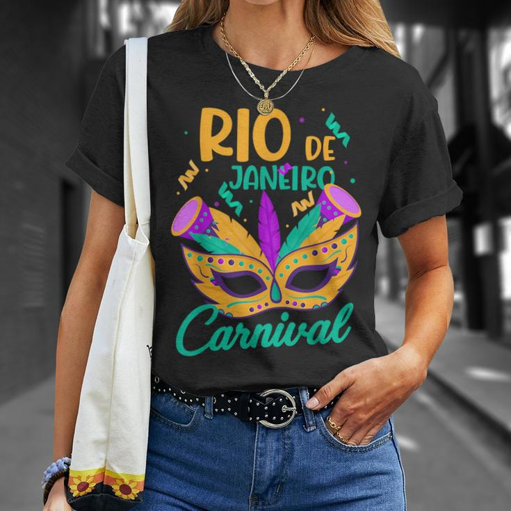 Rio De Janeiro Carnival Brazil Mask Brazil Souvenir T-Shirt Geschenke für Sie