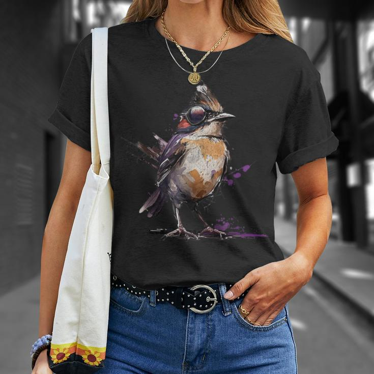 Robin Bird Birder Cool Retro Cyberpunk Spring Bird Vintage T-Shirt Gifts for Her