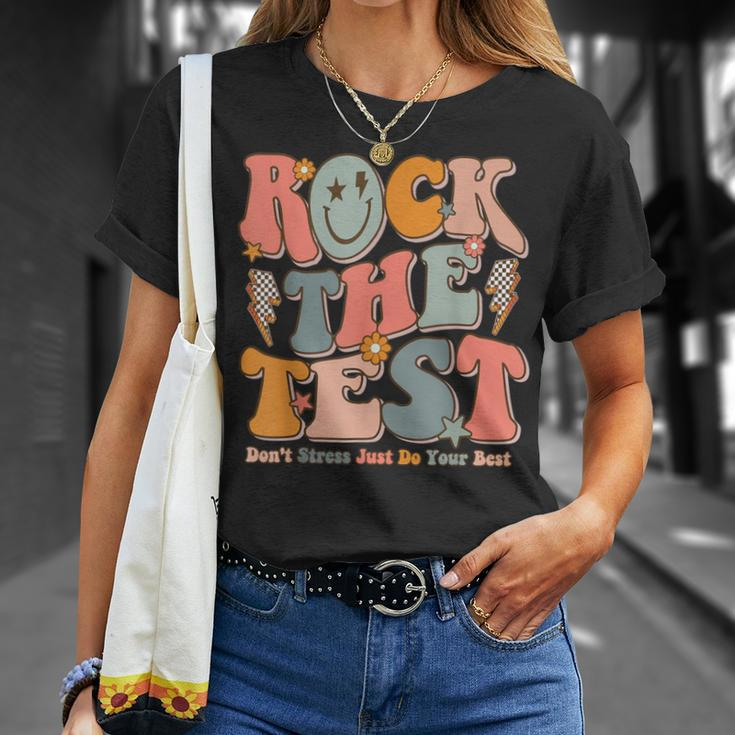 Rock The Test Testing Day Don't Stress Do Your Best Test Day T-Shirt Gifts for Her