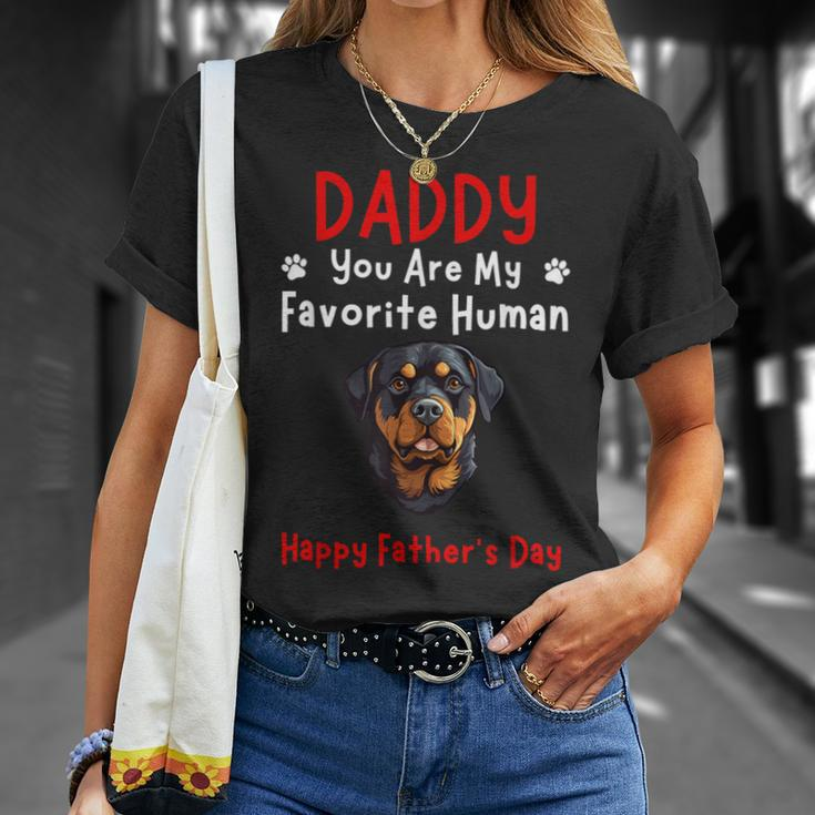 Rottweiler Daddy Dad You Are My Favorite Human Father's Day T-Shirt Gifts for Her