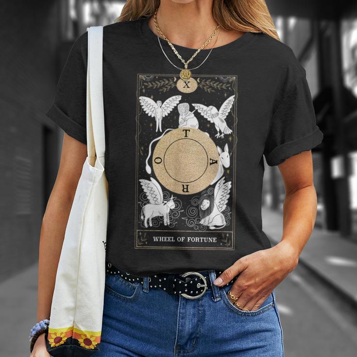 Rueda De La Fortuna X Tarot Card Camiseta unisex Regalos para ella