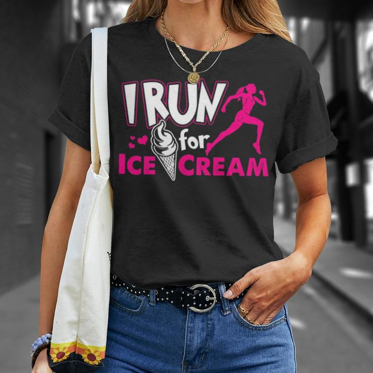 I Run For Ice Cream T-Shirt Gifts for Her
