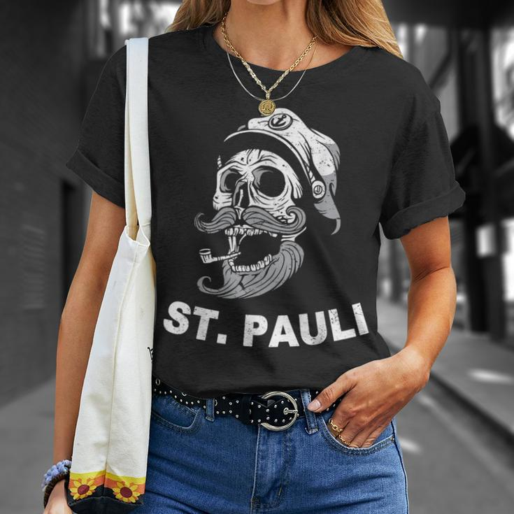Saint Pauli Sailor Sailor Skull Hamburg T-Shirt Geschenke für Sie