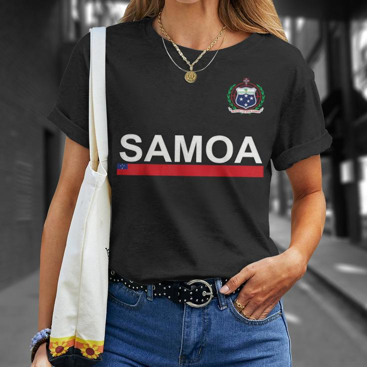 Samoa Sport Style Flag & Crest T-Shirt Gifts for Her