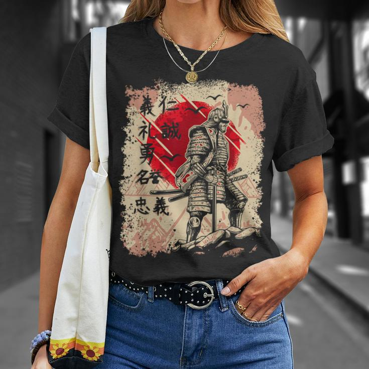 Samurai Japanese Warrior Bushido Code Swordsman Vintage T-Shirt Gifts for Her