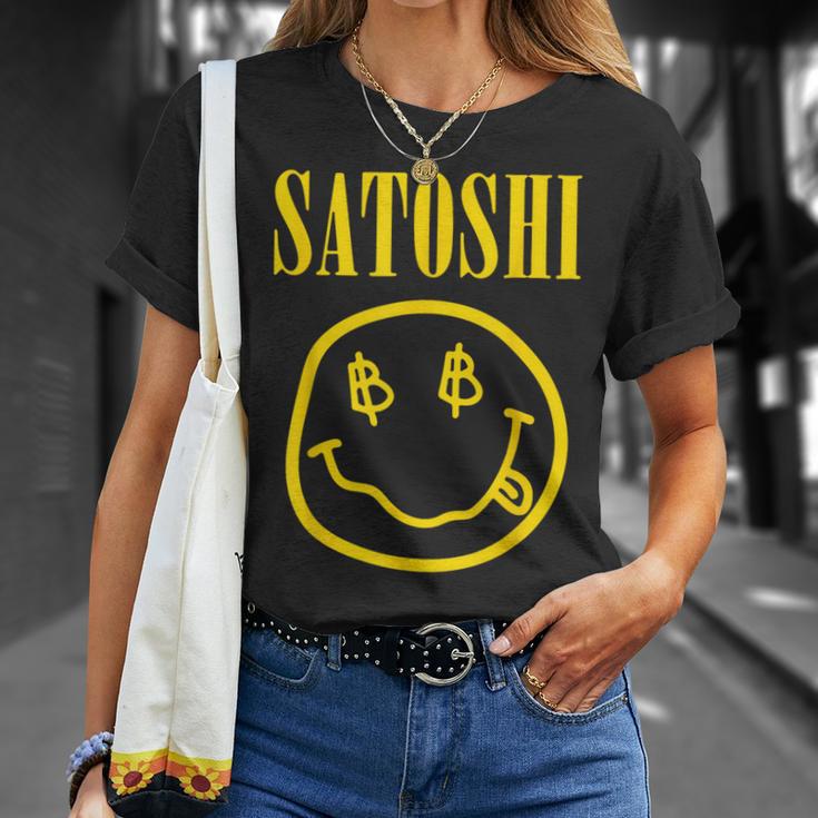 Satoshi Nakamoto Gelbes Lächeln T-Shirt Geschenke für Sie