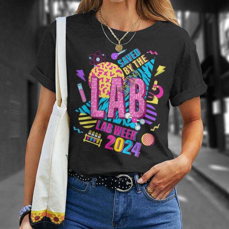 Saved By The Lab Medical Science Laboratory Lab Week 2024 T-Shirt Gifts for Her