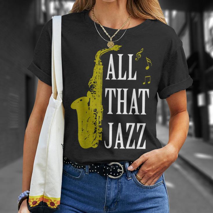 Saxophone Jazz Music Baritone Musical Blues Teacher T-Shirt Gifts for Her