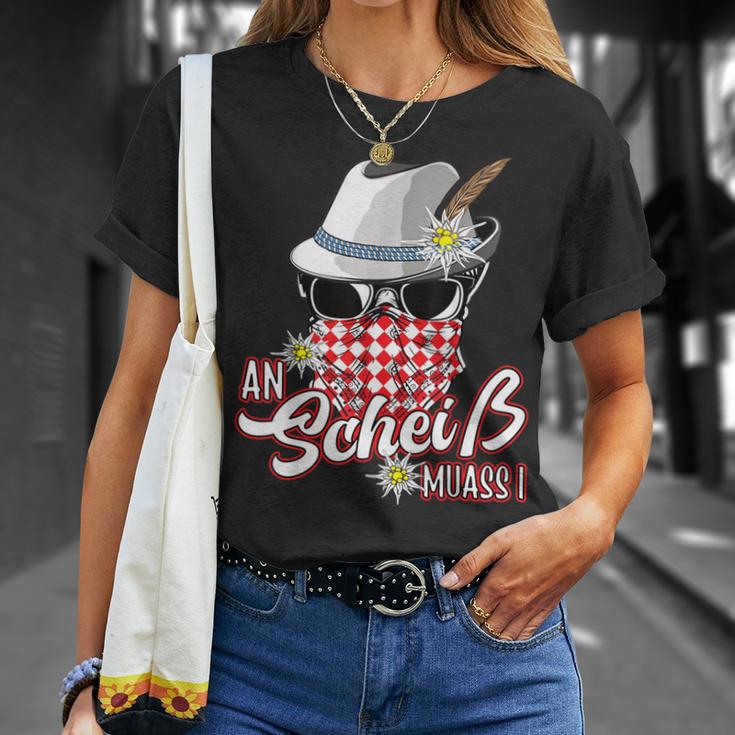 An Scheiss Muas I Hirsch Muass Grantln Bavarian Grantler T-Shirt Geschenke für Sie