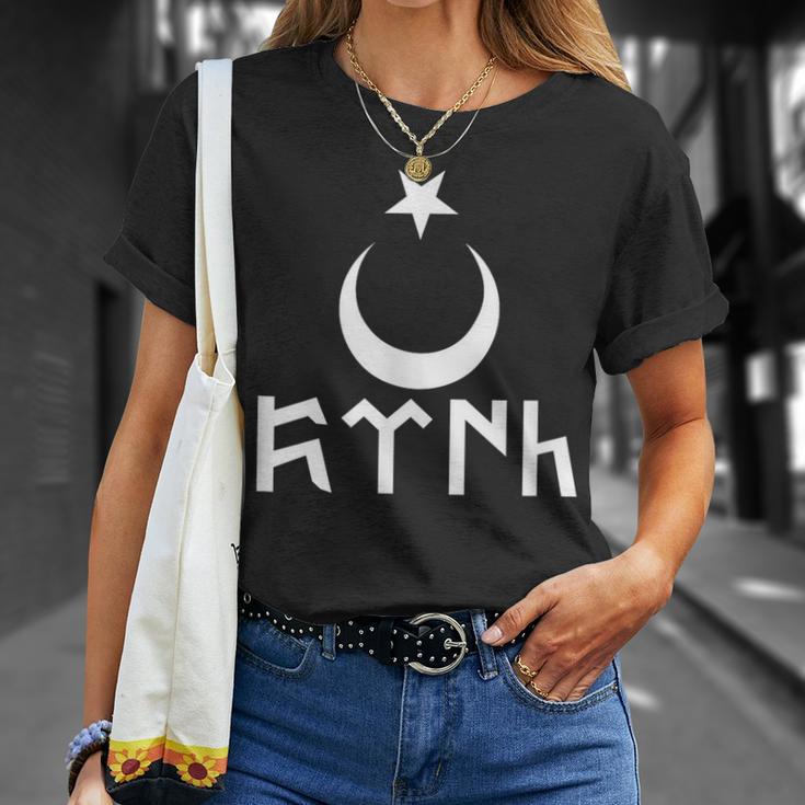 Schlichtes Göktürk Alttürkische Schrift T-Shirt Geschenke für Sie