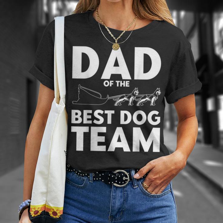 Schlittenhunderennen Papa Bestes Hundeteam Hundeschlitten T-Shirt Geschenke für Sie