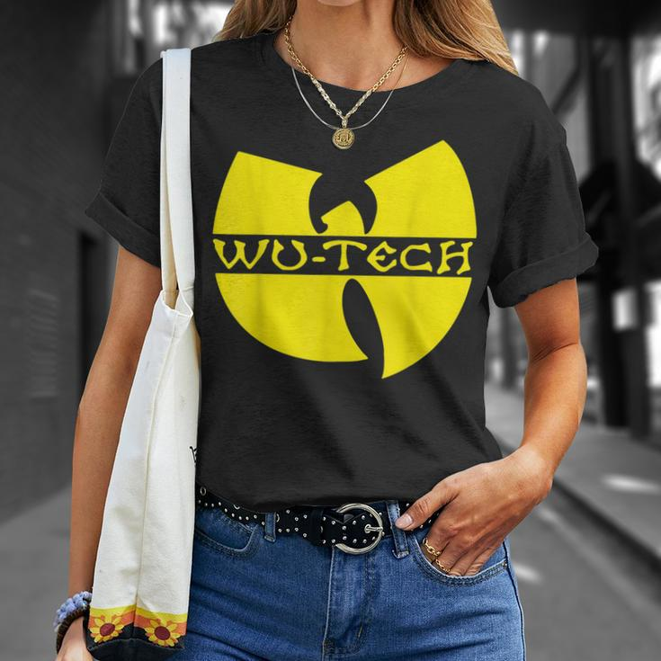 Schwarzes Wu-Tang Logo T-Shirt, Hip-Hop Fanbekleidung Geschenke für Sie