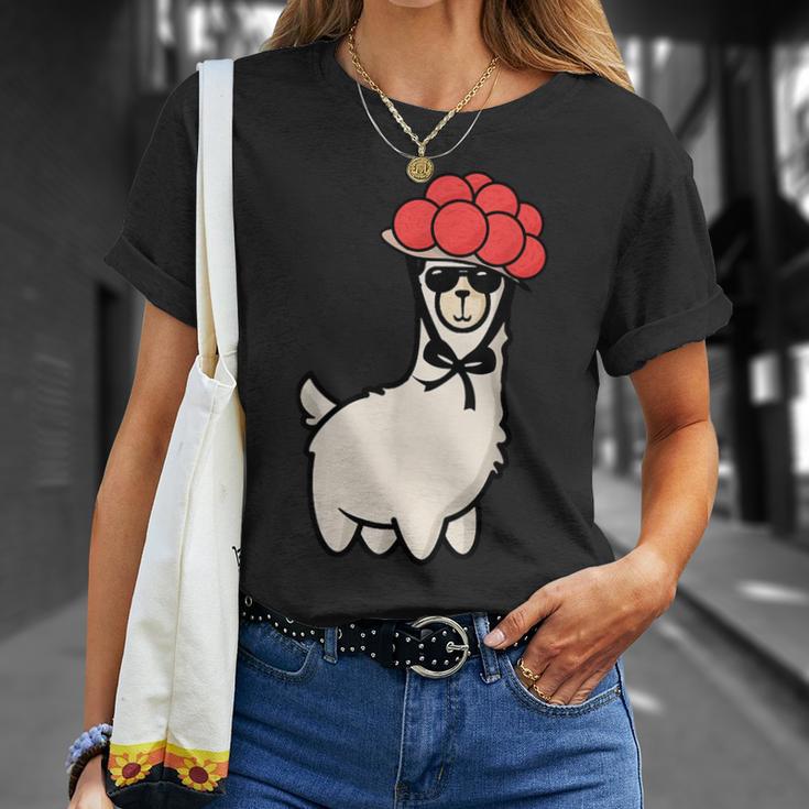 Schwarzwald Bollenhut Lama Sunglasses Tradition T-Shirt Geschenke für Sie