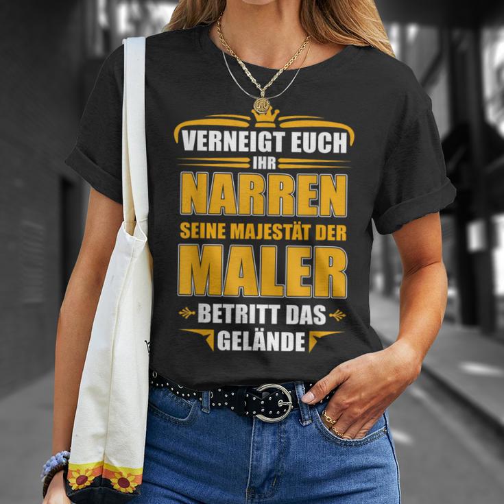 Seine Majestät Der Maler Betritt Das Gelände German Language T-Shirt Geschenke für Sie